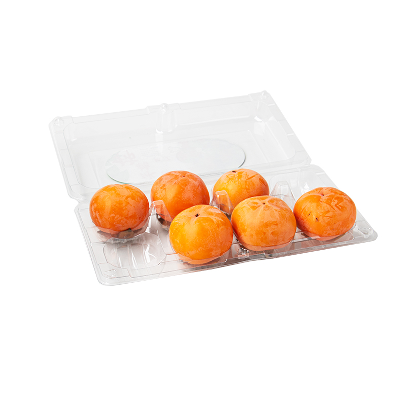 Transparent persimmon packaging containers